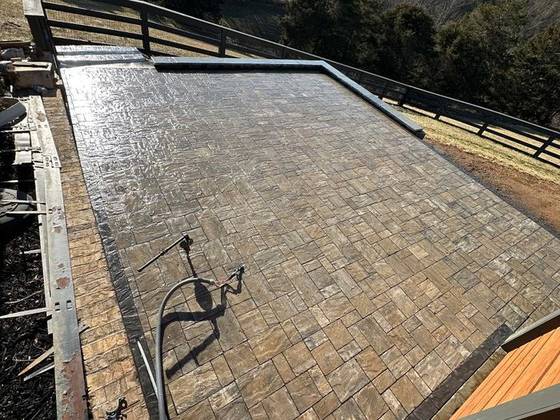 Stamped concrete patio