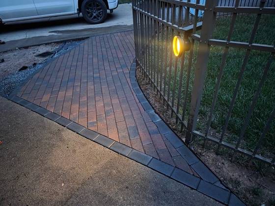 Charcoal paver porch floor